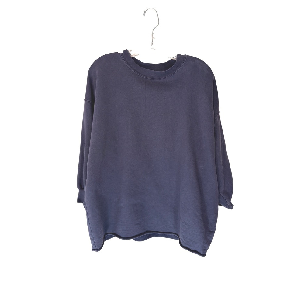 Left on Friday Field Day Sweatshirt Blue Oversized Crewneck Basic Casual S/M